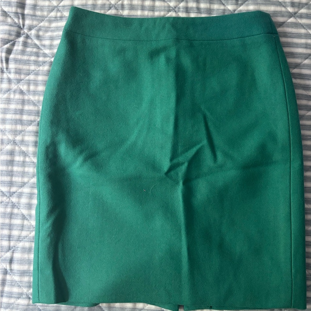 J. Crew Vibrant Green Pencil Skirt